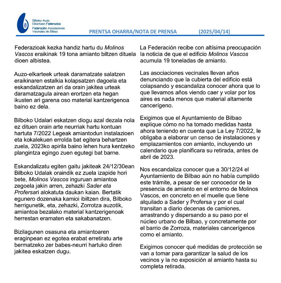 nota de prensa